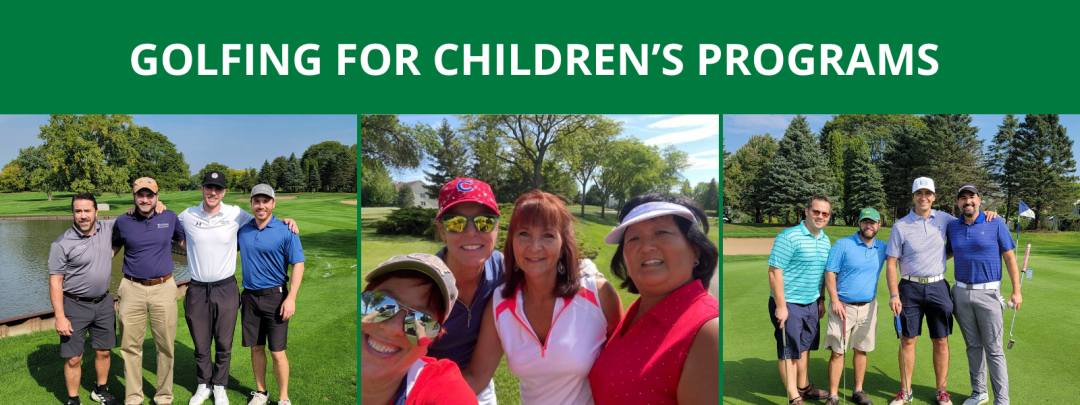 2025 Golfing for Children's Programs with groupings of golfers on the golf course